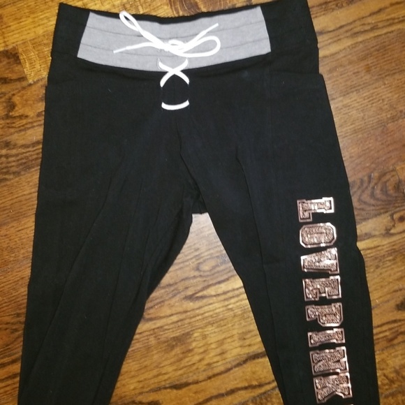 PINK Victoria's Secret Pants - Vs pink bling lace up pants